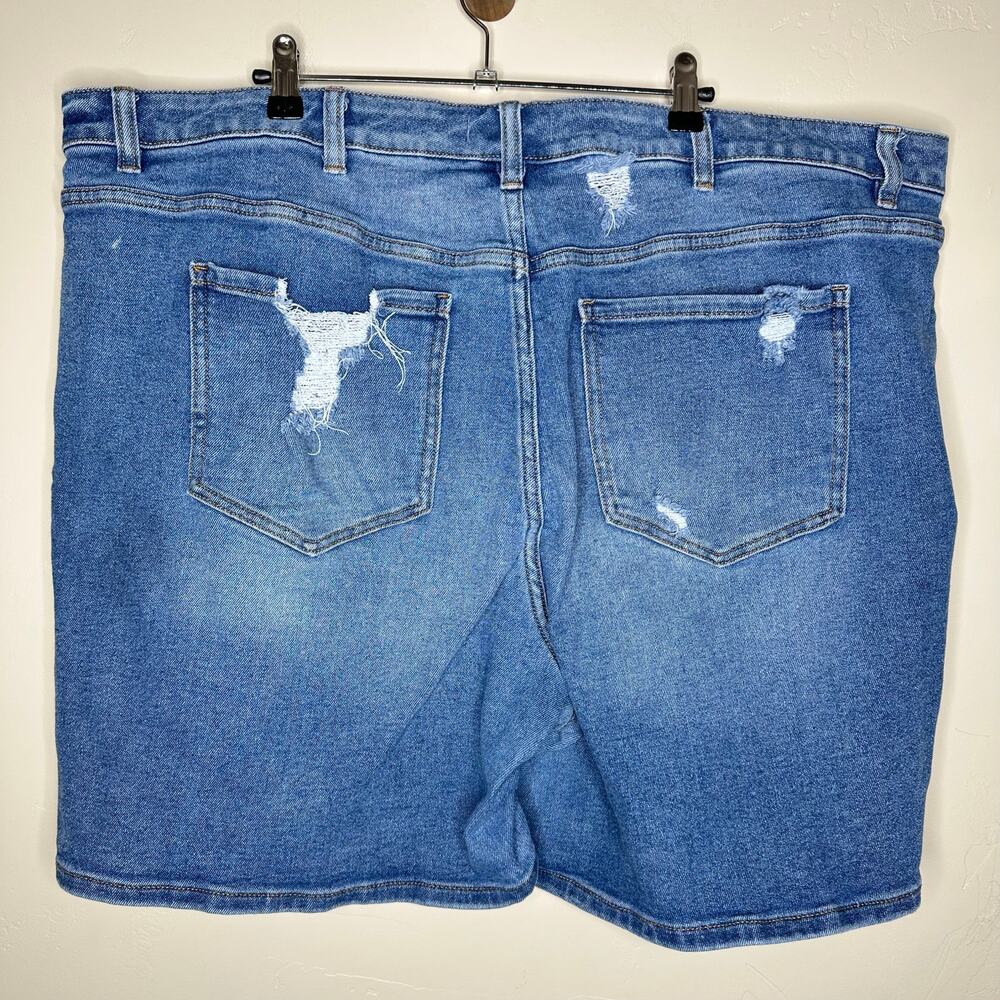 Distressed Blue Denim Women’s Shorts - Picture 5 of 9